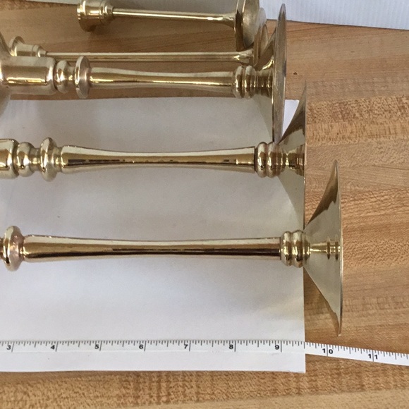 5 Brass candleholders - Picture 9 of 13